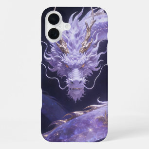 Funda Para iPhone 16 Plus Dragón de Galaxia Púrpura   Dragón Cósmico Místico