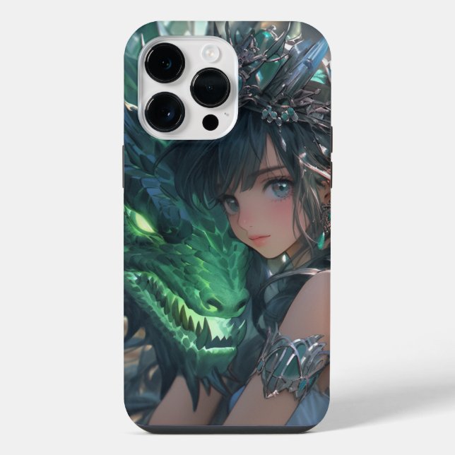 Funda Para iPhone Dragón esmeralda (Reverso )