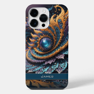 Funda Para iPhone 14 Pro Max Dragon Eye Moderno Abstracto Nombre fractal geomét