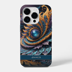 Funda Para iPhone 14 Pro Dragon Eye Moderno Abstracto Nombre fractal geomét