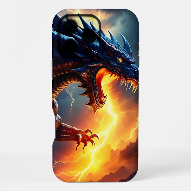 Funda Para iPhone Dragon Fire Lightning Fight Two (Reverso )
