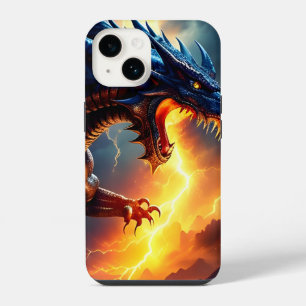 Funda Para iPhone 14 Dragon Fire Lightning Fight Two