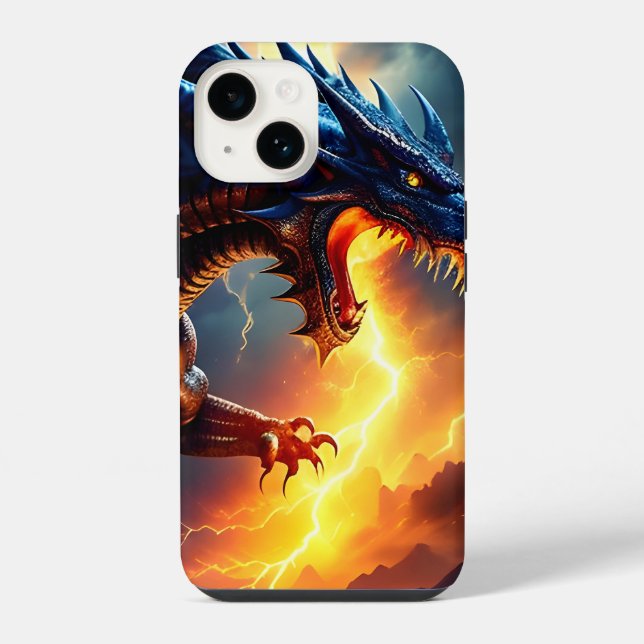 Funda Para iPhone Dragon Fire Lightning Fight Two (Reverso )