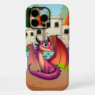 Funda Para iPhone 16 Pro Max Dragón personalizado morado/rojo