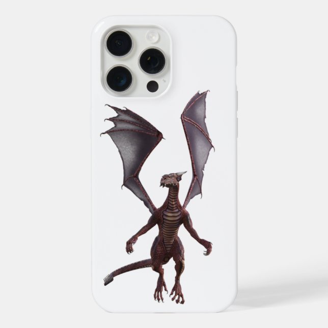 Funda Para iPhone Dragón Rojo Flotante (Reverso )