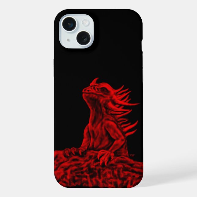 Funda Para iPhone Dragón rojo pequeño (Reverso )