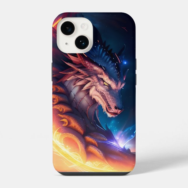 Funda Para iPhone Dragon Scape Fire Night (Reverso )