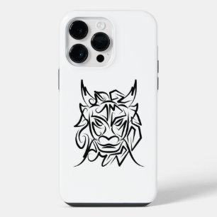 Funda Para iPhone 14 Pro Max Dragón Tribal Blanco y Negro