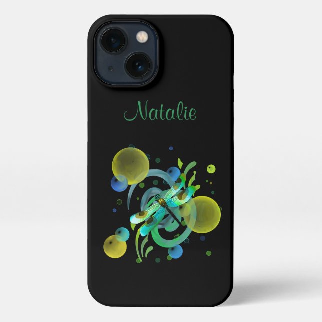 Funda Para iPhone Dragón verde azul (Reverso )