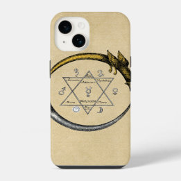 Funda Para iPhone 14 Dragón y serpiente Ouroboros Alquimia