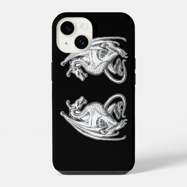 Funda Para iPhone Dragones alados (Reverso )