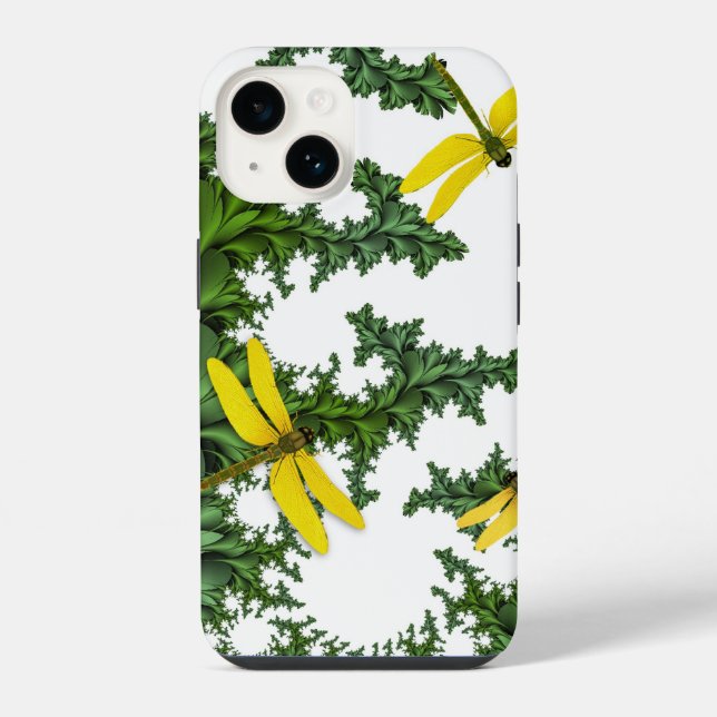 Funda Para iPhone Dragonflies amarillo (Reverso )