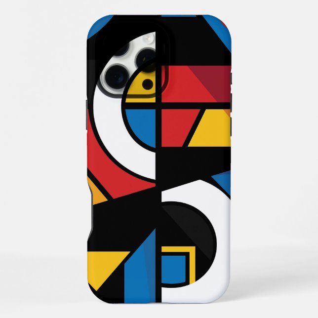 Funda Para iPhone Dramática negrita Colores modernos Resumen geométr (Reverso )