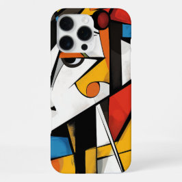 Funda Para iPhone 16 Pro Max Dramático diseño de arte abstracto cubista