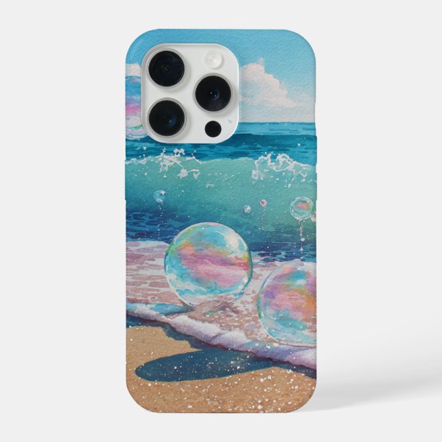 Funda Para iPhone Dreamy Beach Waves Cover iPhone 15  (Reverso )