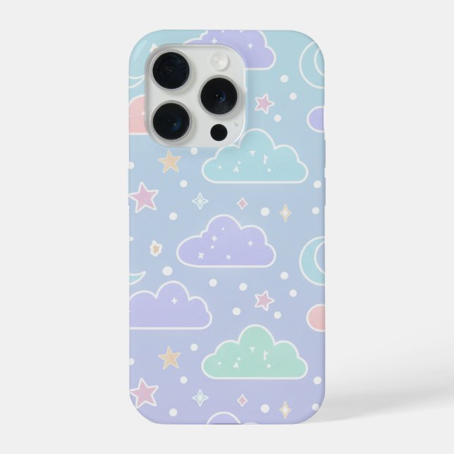 Funda Para iPhone Dreamy Pastel Clouds Phone Case (Reverso )