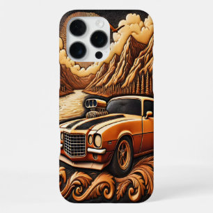 Funda Para iPhone 16 Pro Max Dreamy Valley Drive con el coche de los 80