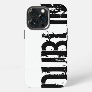 Funda Para iPhone 13 Pro Dublín - Estilo Urbano - Blanco y Negro