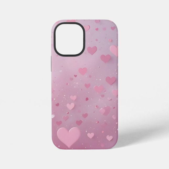 Funda Para iPhone Ducha de Corazón Rosa (Reverso )