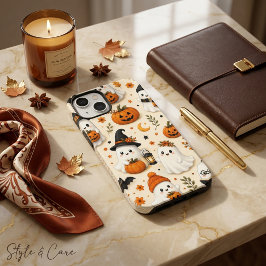 Dulce Patrón de Fantasma y Calabaza de Halloween