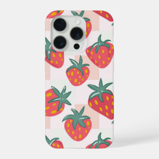 Dulce Patrón de Fresa Pastel – Suave Gingham