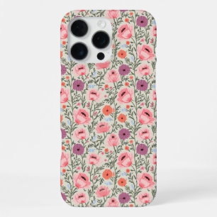 Funda Para iPhone 16 Pro Max Dusty Rose Wildflowers Watercolor