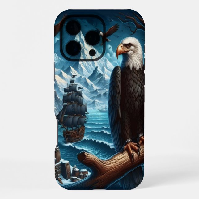 Funda Para iPhone Eagle's Watch over Ship (Reverso )