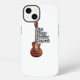 Eat sleep guitar repeat. vintage colorful