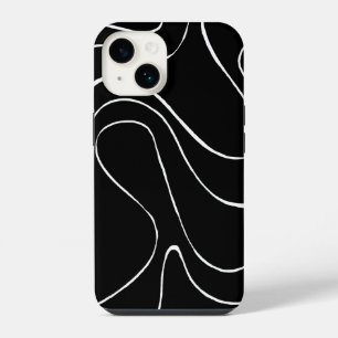 Funda Para iPhone 14 Ebb y Flow 2 - Negro sobre blanco