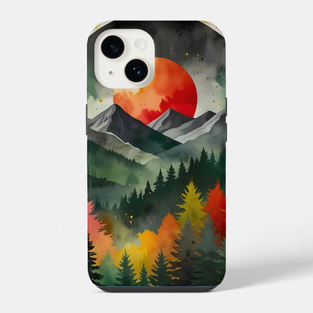 Funda Para iPhone Eclipse sobre lo Salvaje (Reverso )