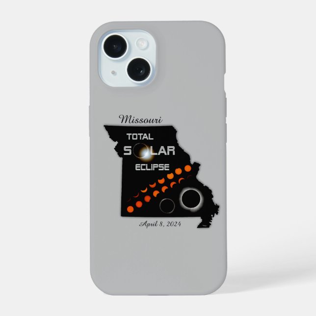 Funda para iPhone Eclipse Solar de Missouri (Reverso )