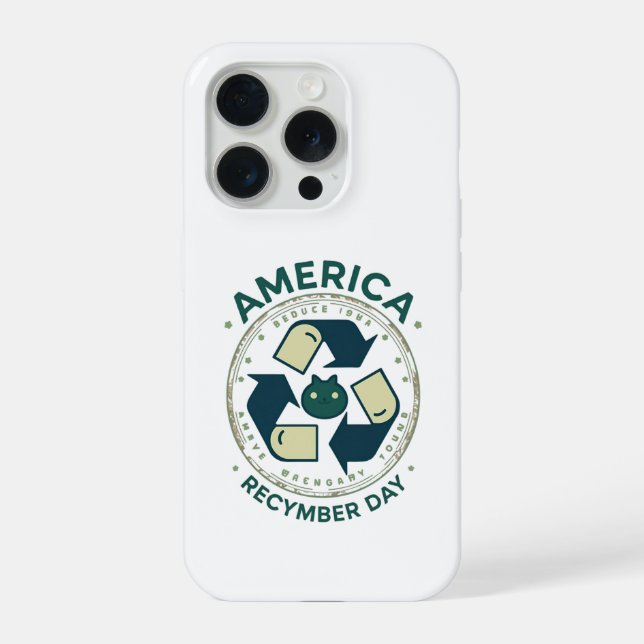 Funda Para iPhone Eco Warrior Recycle Day Shirt (Reverso )