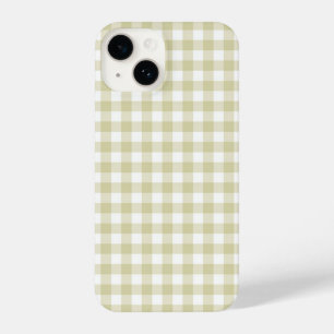 Funda Para iPhone 14 Ecru Green Gingham