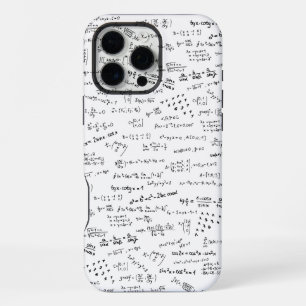 Funda Para iPhone 16 Pro Max Ecuaciones de fórmulas matemáticas de fondo blanco