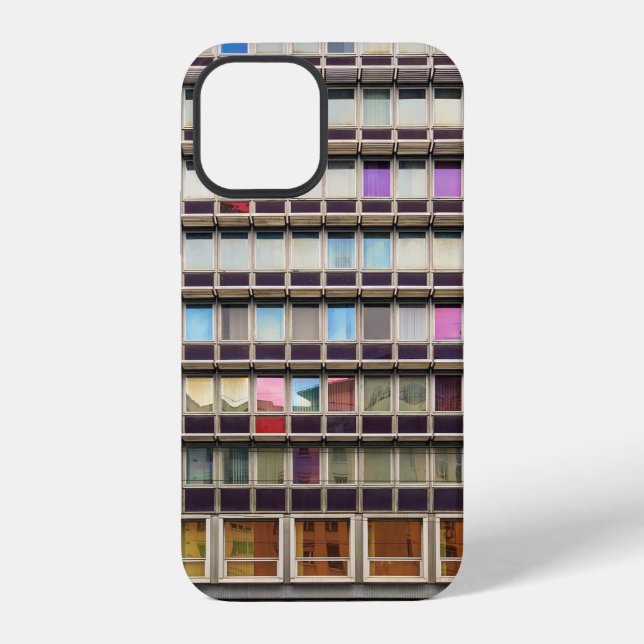 Funda Para iPhone Edificio colorido (Reverso )
