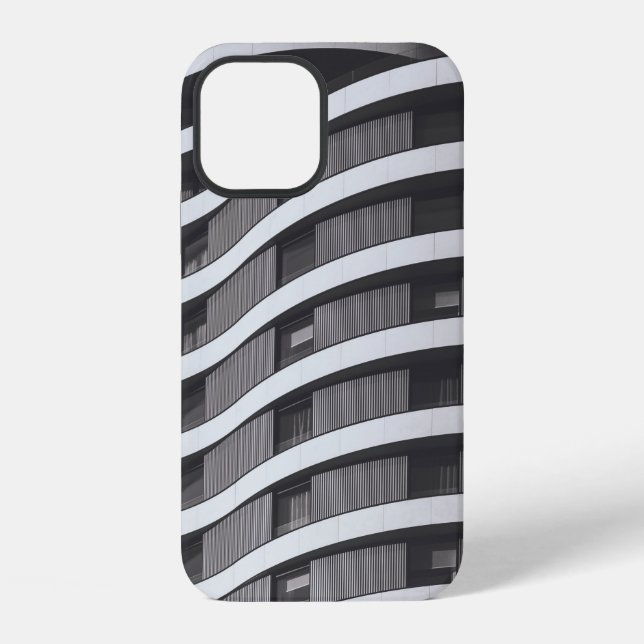 FUNDA PARA iPhone EDIFICIO COMERCIAL GRIS Y NEGRO (Reverso )