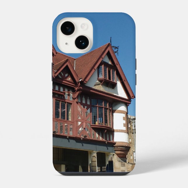 Funda Para iPhone Edificio de armazones de encino Tudor, Edimburgo,  (Reverso )