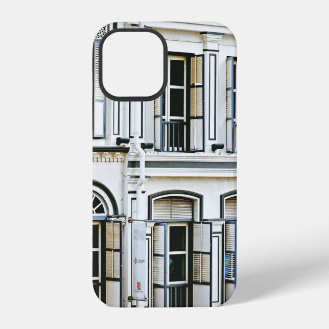 FUNDA PARA iPhone EDIFICIO DE CONCRETO BLANCO DURANTE EL DÍA-4 (Reverso )