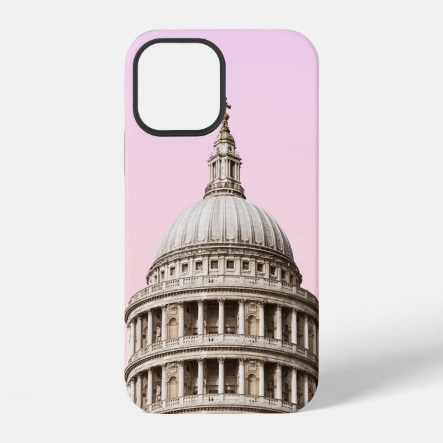FUNDA PARA iPhone EDIFICIO DE HORMIGÓN BLANCO BAJO LAS NUBES (Reverso )