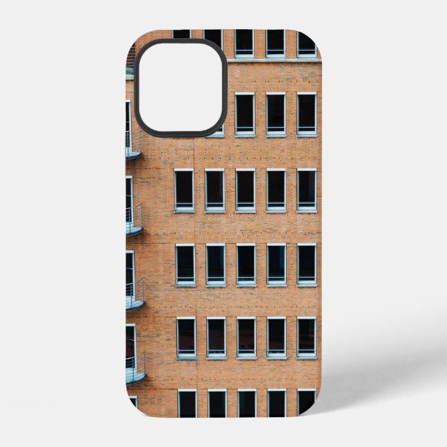 Funda Para iPhone Edificio de pared de ladrillo marrón (Reverso )