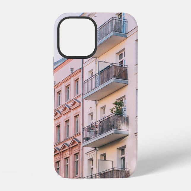 FUNDA PARA iPhone EDIFICIOS BLANCOS Y ROSADOS (Reverso )
