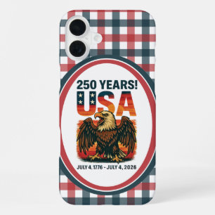 Funda Para iPhone 16 Plus EE. UU. 250 años - Águila calva patriótica 4 de ju