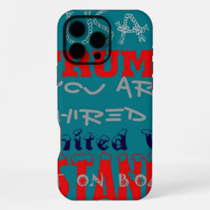 Funda Para iPhone 16 Pro Max ¡EE. UU. Trump ¡Estás Contratado! Arte Impreso Uni