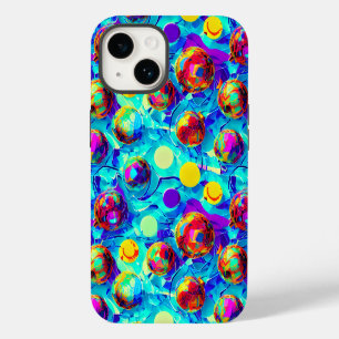 FUNDA PARA iPhone 14 EFECTO ABSTRACTO 3D COLORIDO