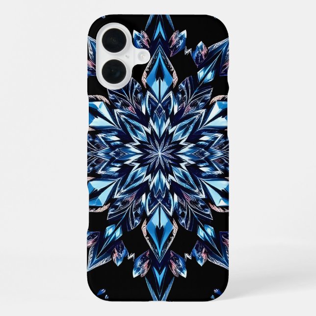 Funda Para iPhone Efecto de Cristal Azul (Reverso )