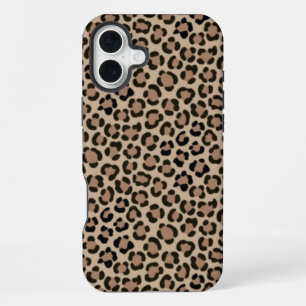 Funda Para iPhone 16 Plus Efecto de piel de leopardo de moda con patrón de r