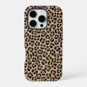 Funda Para iPhone 16 Pro Efecto de piel de leopardo de moda con patrón de r