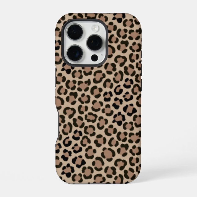 Funda Para iPhone Efecto de piel de leopardo de moda con patrón de r (Reverso )