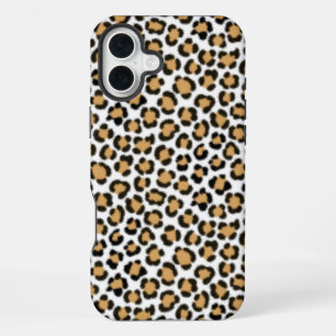 Funda Para iPhone 16 Plus Efecto de repetición de patrón de piel de leopardo
