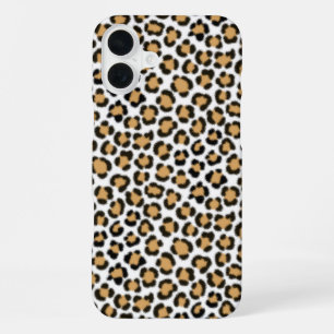 Funda Para iPhone 16 Plus Efecto de repetición de patrón de piel de leopardo